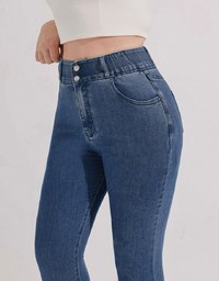 涼感デニムロングパンツ