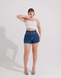 涼感デニムショートパンツ