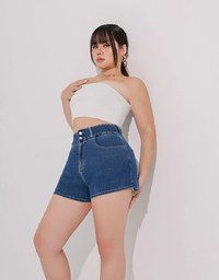 涼感デニムショートパンツ