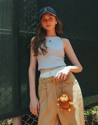 【Lyra & Toby】Distressed Drawstring Wide Leg Casual Pants