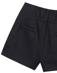 High Waist Hidden Closure Tailored Fit A Line Shorts