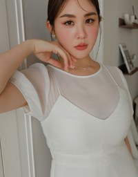 Cooling Fabric Crisscross Tie Back V Neck Spaghetti Strap Padded Mini Dress