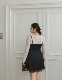 Spaghetti Strap V Neck Twist Detail Flowy Padded Mini Dress