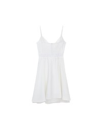 Spaghetti Strap V Neck Twist Detail Flowy Padded Mini Dress