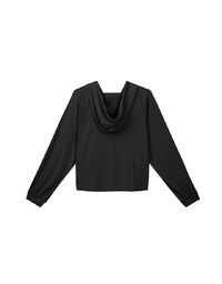 Cooling Fabric Fitted Zip-Up Hooded Jacket with Pockets Detail