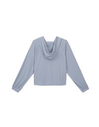 Cooling Fabric Fitted Zip-Up Hooded Jacket with Pockets Detail