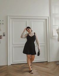 Sweetheart Neckline Wide Strap Pleated Padded Jumpsuit