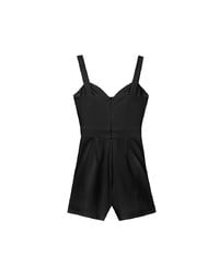 Sweetheart Neckline Wide Strap Pleated Padded Jumpsuit
