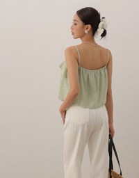 Tiered Ruffle Flowy Spaghetti Strap Cami Top