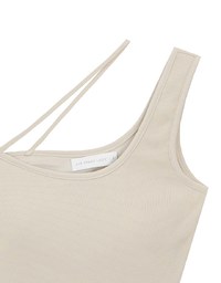 Asymmetrical Neckline One Shoulder Ribbed Knit Padded Crop Top