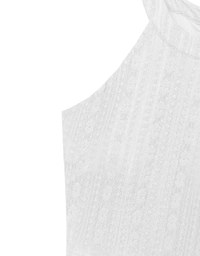 Lace Textured Halter Neck Sleeveless Padded Top
