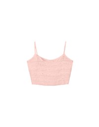 Layered Ruffle Lace Trim Button Up Cropped Cami Top