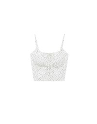 Youthful Vibe Crop Camisole Top with Ruched Drawstring Detail