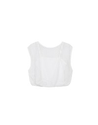 Faux 2 Piece Sleeveless Layered Mesh Top with Soft Knit Texture