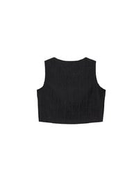 Lace Crochet Inspired Knit Vest Top with Pocket Accents