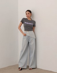 Candy Splash Slogan Fitted Tee
