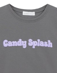 Candy Splash Slogan Fitted Tee