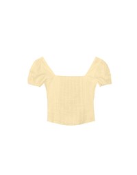 Square Neck Puff Sleeve Button Up Corset Top