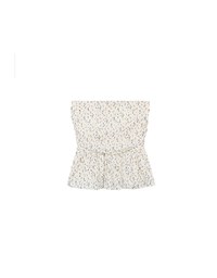 Floral Peplum Padded Tube Top