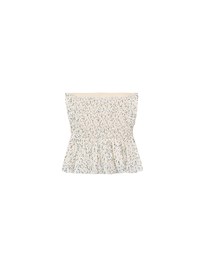 Floral Peplum Padded Tube Top