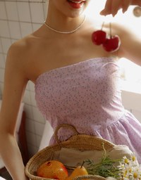 Floral Peplum Padded Tube Top
