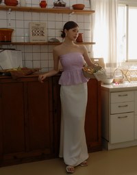 Floral Peplum Padded Tube Top