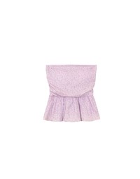 Floral Peplum Padded Tube Top