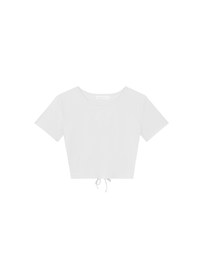 Cooling Fabric Open Back Ribbon Tie Crop Top