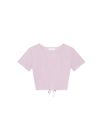 Cooling Fabric Open Back Ribbon Tie Crop Top
