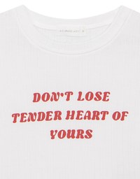 標語羅紋短版TEE