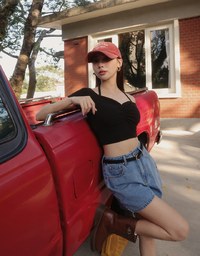 Off-Shoulder Halter Ribbed Knit Padded Cropped Top with Ruched Bust Detail