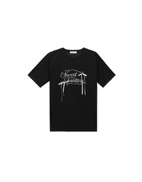 Ribbon Bow Embroidered Oversized Letter Tee