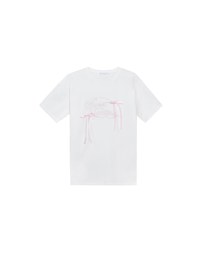 Ribbon Bow Embroidered Oversized Letter Tee