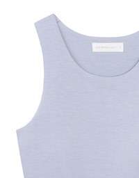 AIRY HOURGLASS Round Neck Textured Ribbed Crop Padded Tank Top
