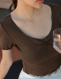レースフリルショートT