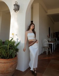 2 Way Frayed Hem Cropped Cami Top with Detachable Straps