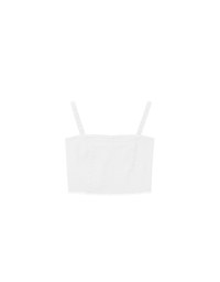 2 Way Frayed Hem Cropped Cami Top with Detachable Straps