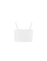 2 Way Frayed Hem Cropped Cami Top with Detachable Straps