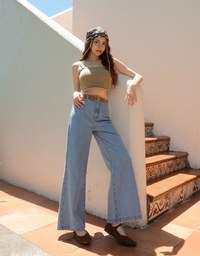 2 Way Frayed Hem Cropped Cami Top with Detachable Straps