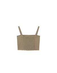 2 Way Frayed Hem Cropped Cami Top with Detachable Straps