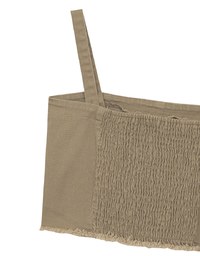 2 Way Frayed Hem Cropped Cami Top with Detachable Straps