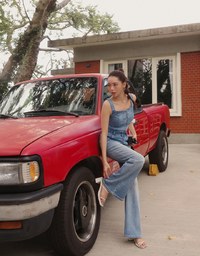 Cooling Jeans Denim Cropped Button Up Top with Stretch Back Detail