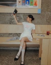 Love Heart Embroidered Lettering Mini Tee