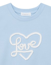 Love Heart Embroidered Lettering Mini Tee