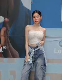 紋理感平口抓皺上衣(附胸墊)