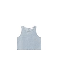 Washed Jeans Denim Sleeveless Cropped Vest Top