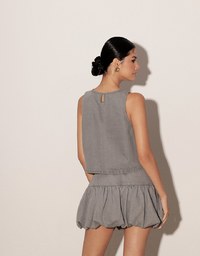 Washed Jeans Denim Sleeveless Cropped Vest Top