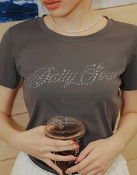 Daily Soul晶鑽字母短TEE