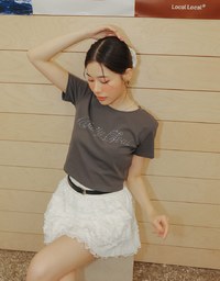 Daily Soul晶鑽字母短TEE