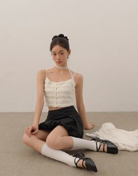 High Waist Bubble Silhouette Mini Skirt